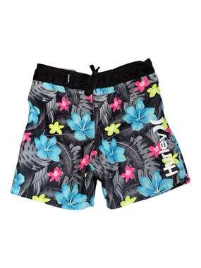 Hurley Boys Floral Print Board Shorts, Size 4 XS
